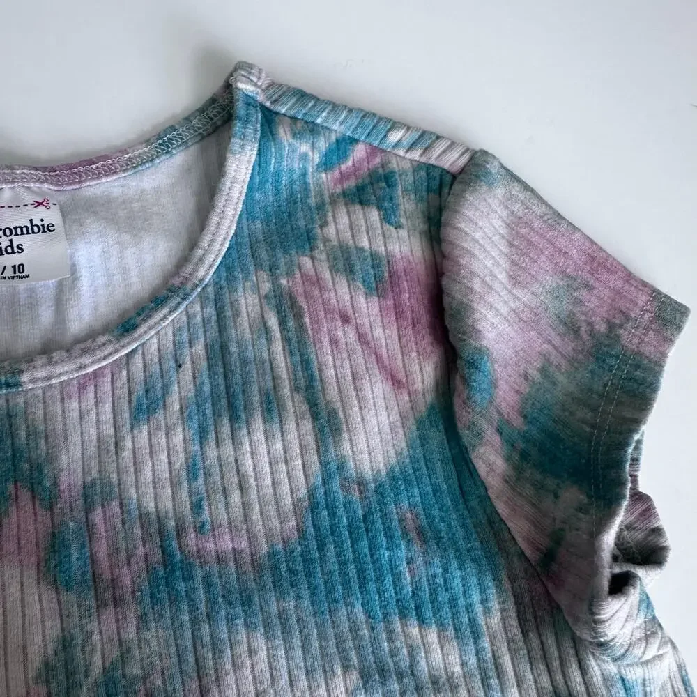 Abercrombie Kids Tie-Dye Ribbed Tee - Girls Size 9/10